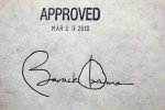 President Obama's signature on the SCOTUS-approved Affordable Care Act