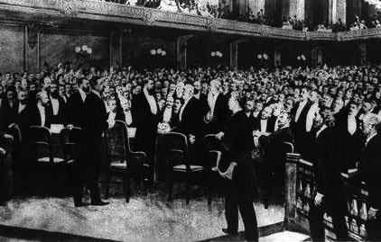 The delegates at the First Zionist Congress in 1897.